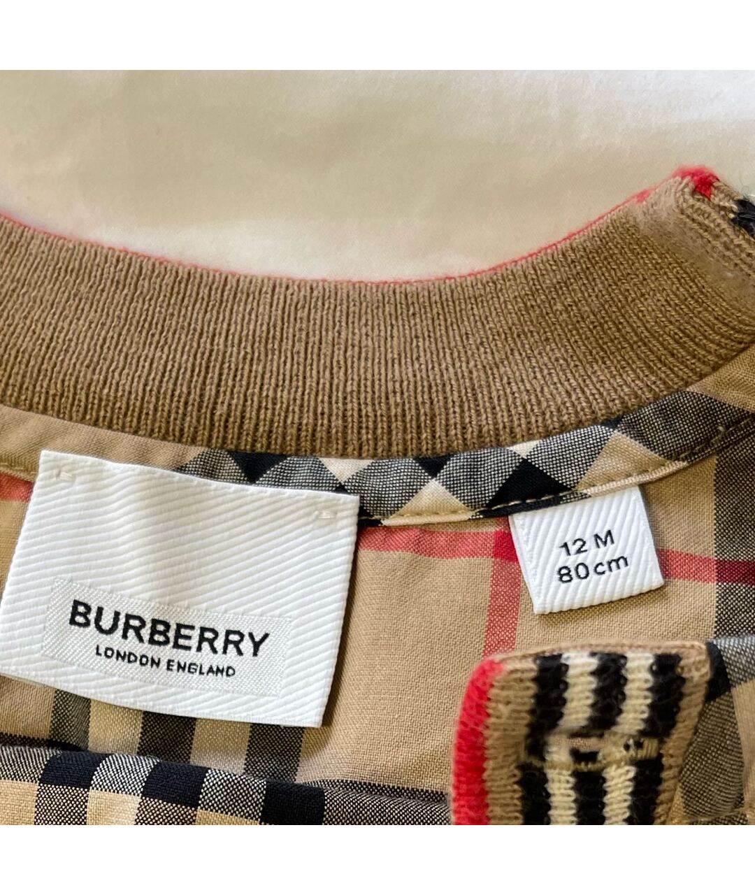 BURBERRY Бежевый хлопковый комбинезон, фото 4