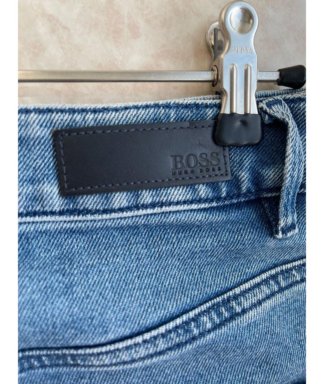 HUGO BOSS Синяя деним юбка миди, фото 7