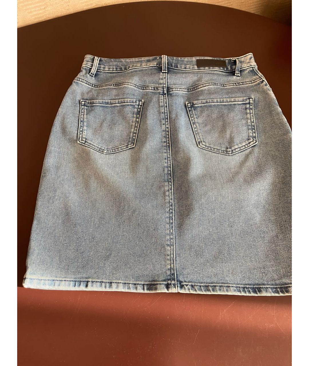 HUGO BOSS Синяя деним юбка миди, фото 9