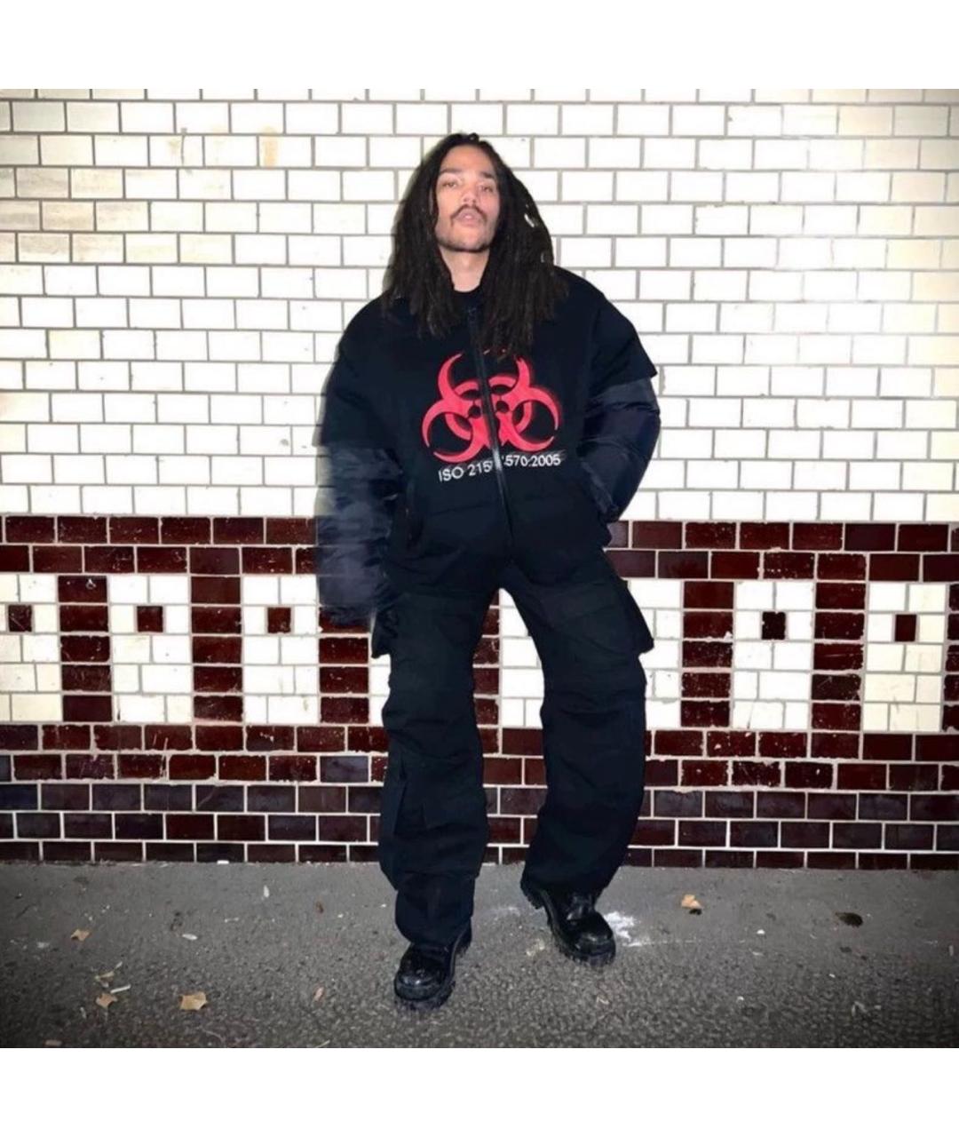 VETEMENTS Черный синтетический пуховик, фото 6