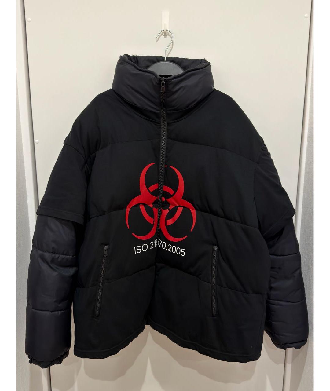 VETEMENTS Черный синтетический пуховик, фото 2