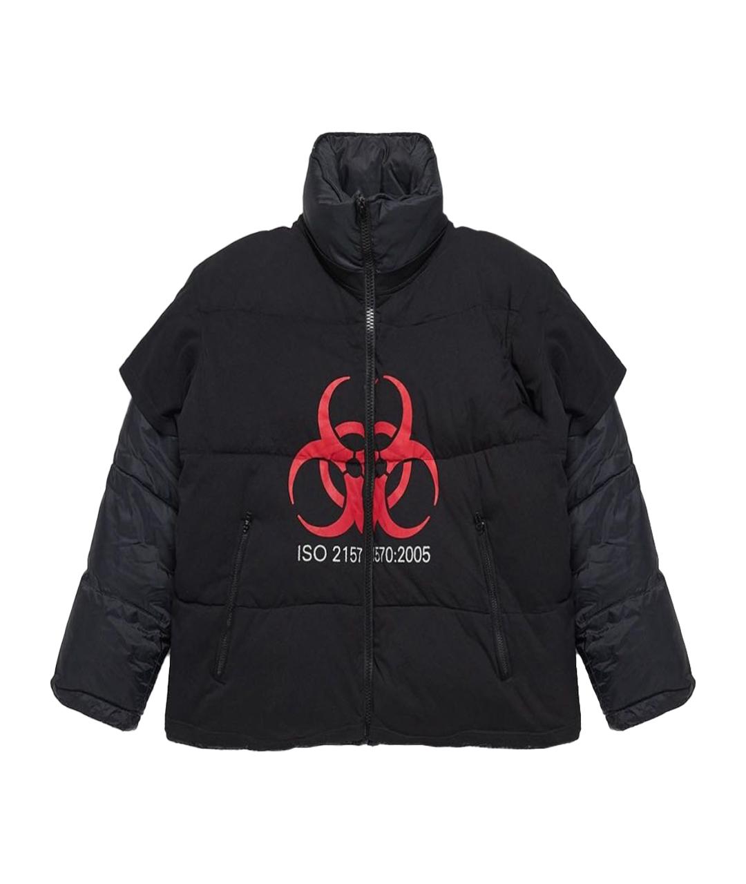 VETEMENTS Черный синтетический пуховик, фото 1