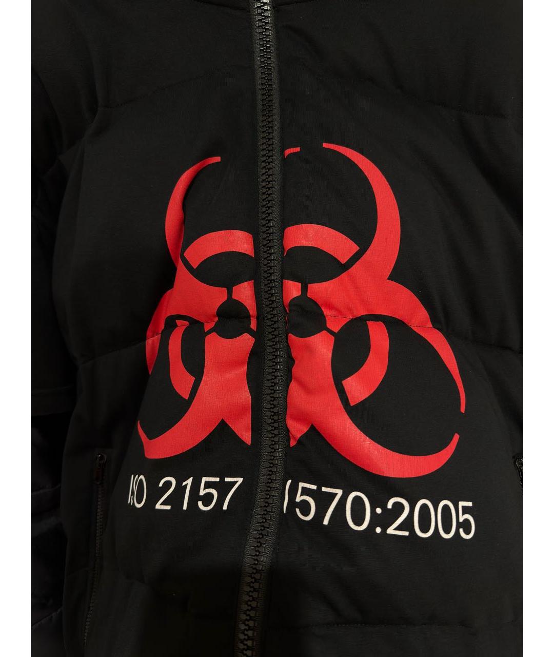 VETEMENTS Черный синтетический пуховик, фото 3