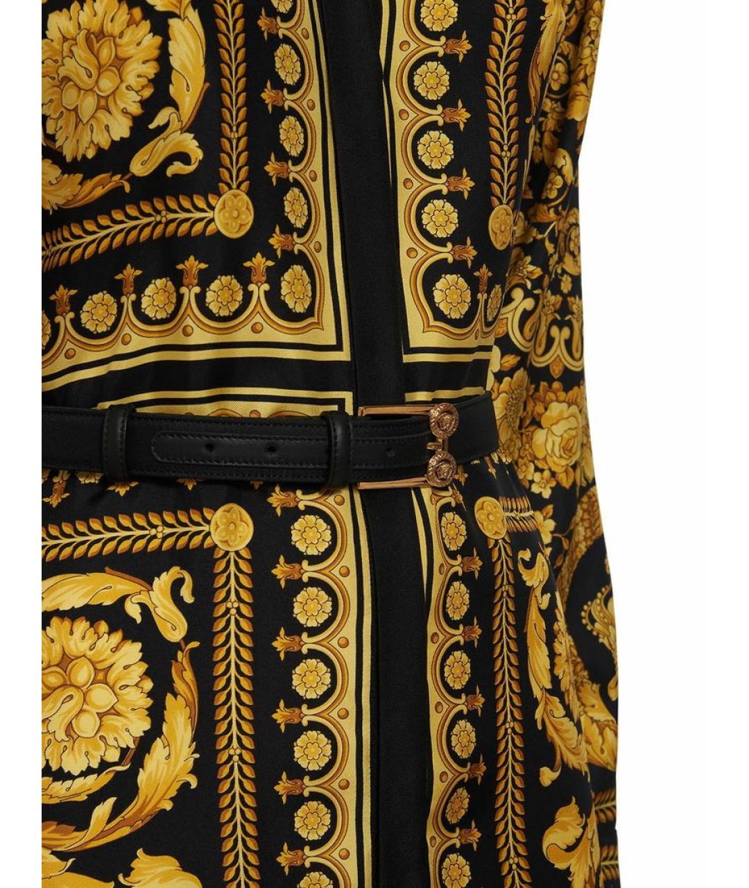 VERSACE Мульти шелковое вечернее платье, фото 7