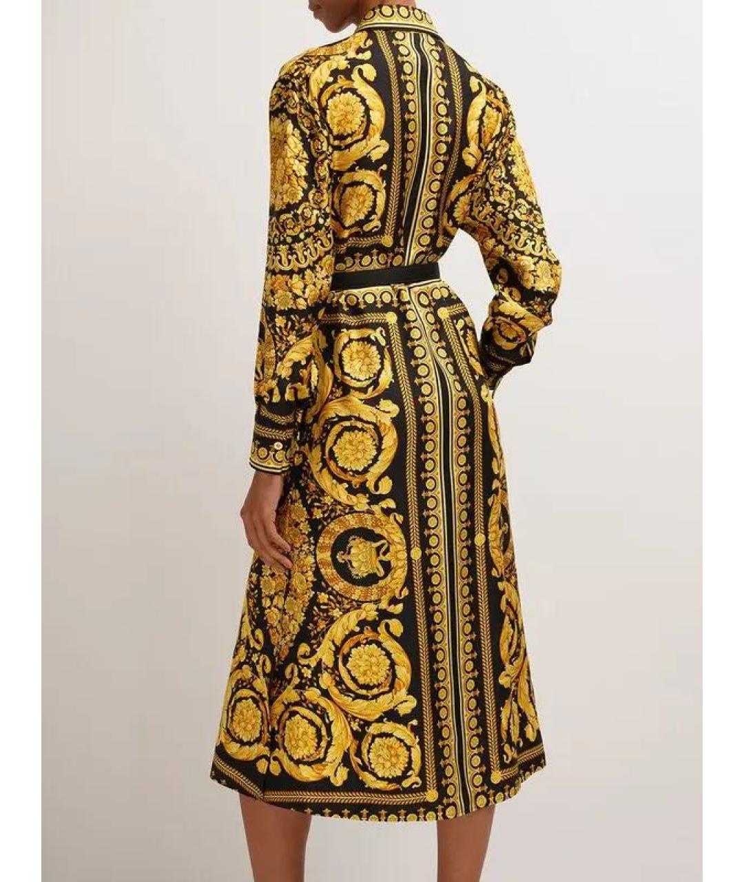 VERSACE Мульти шелковое вечернее платье, фото 5