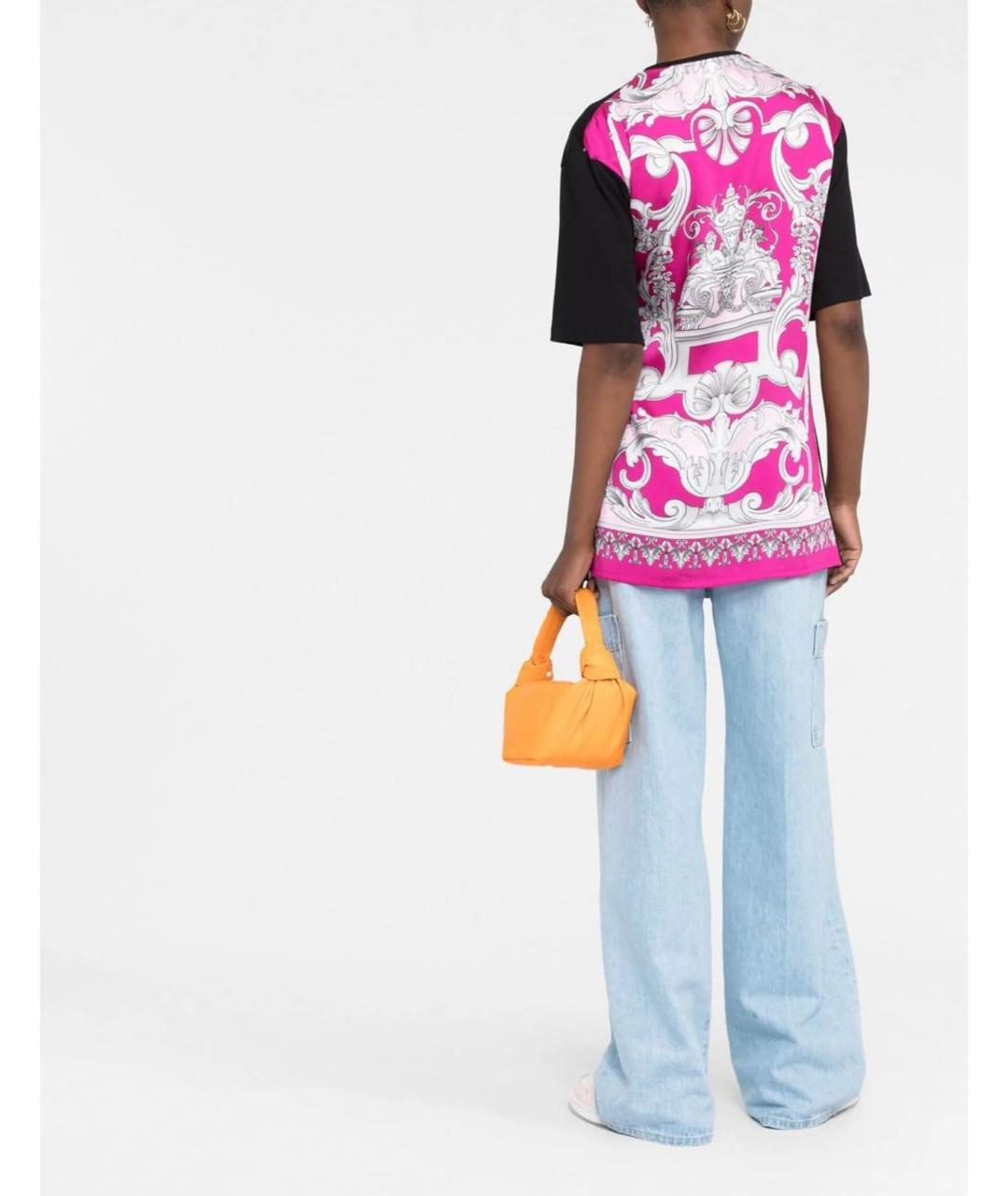 VERSACE Мульти хлопковая футболка, фото 4