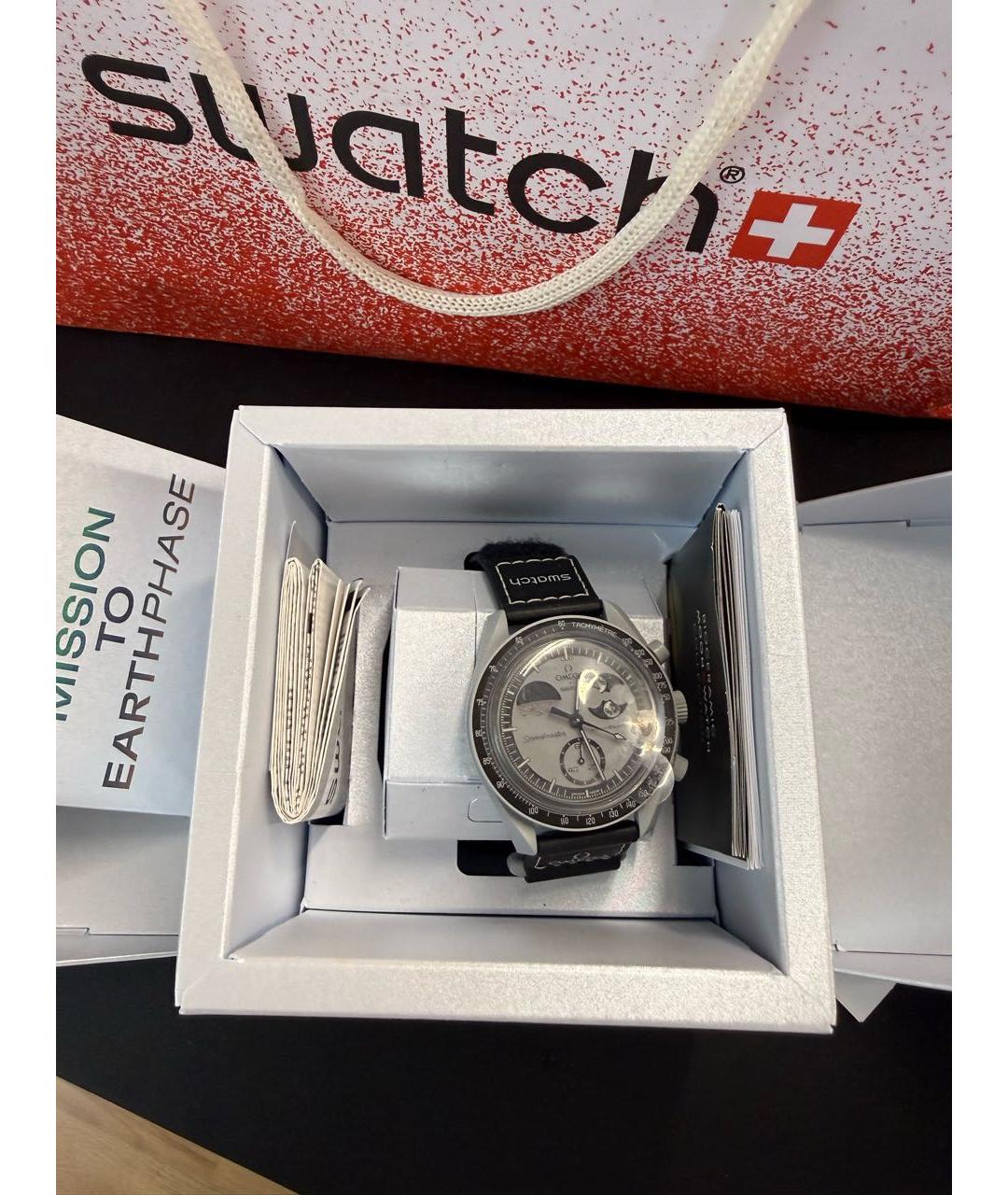 Swatch Антрацитовые часы, фото 4