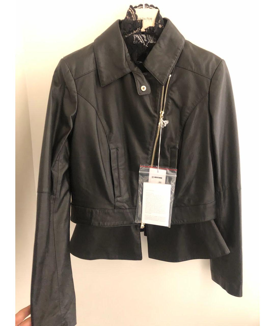 PATRIZIA PEPE Черная кожаная куртка, фото 8