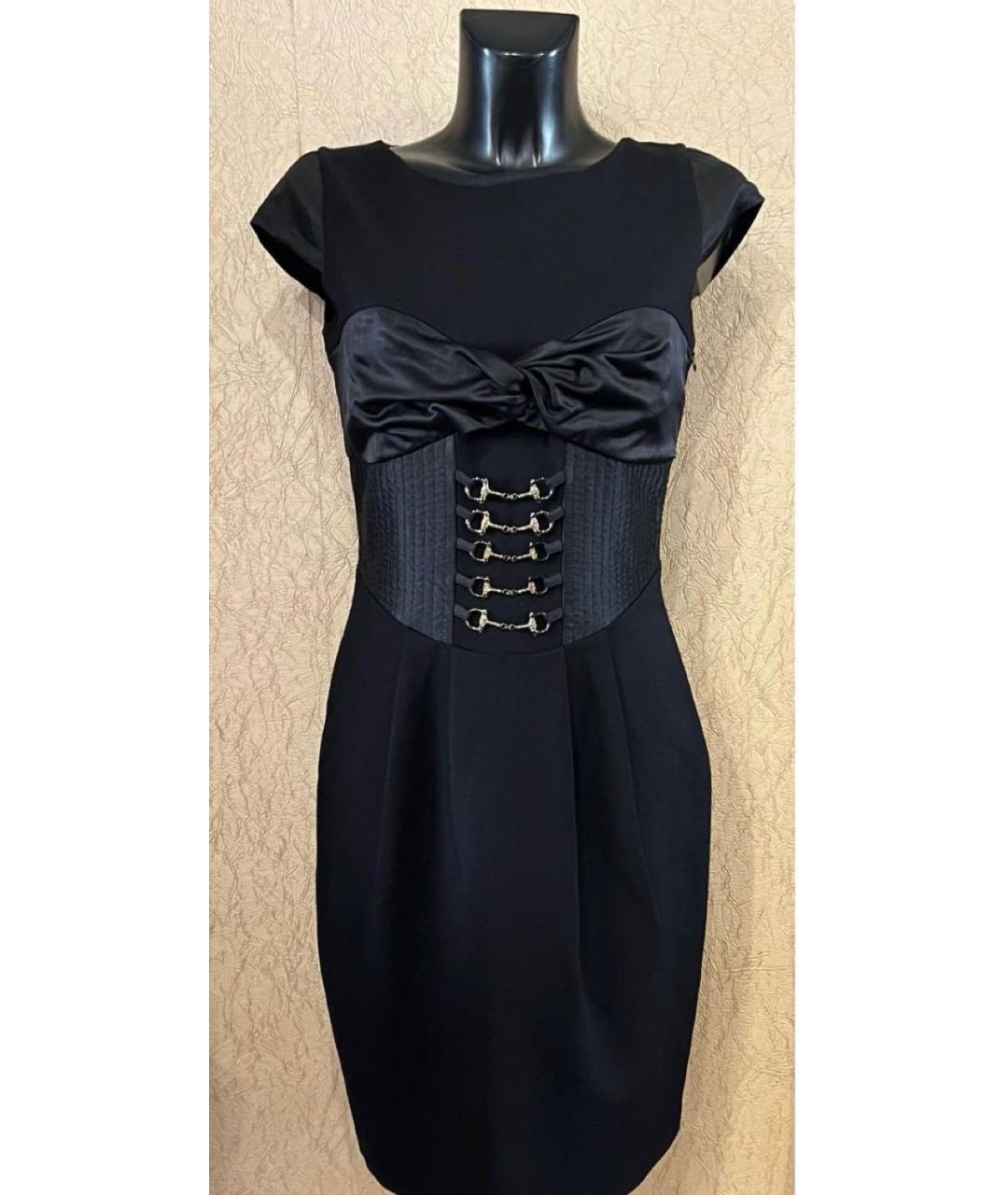 MISS BLUMARINE Черное вискозное платье, фото 3