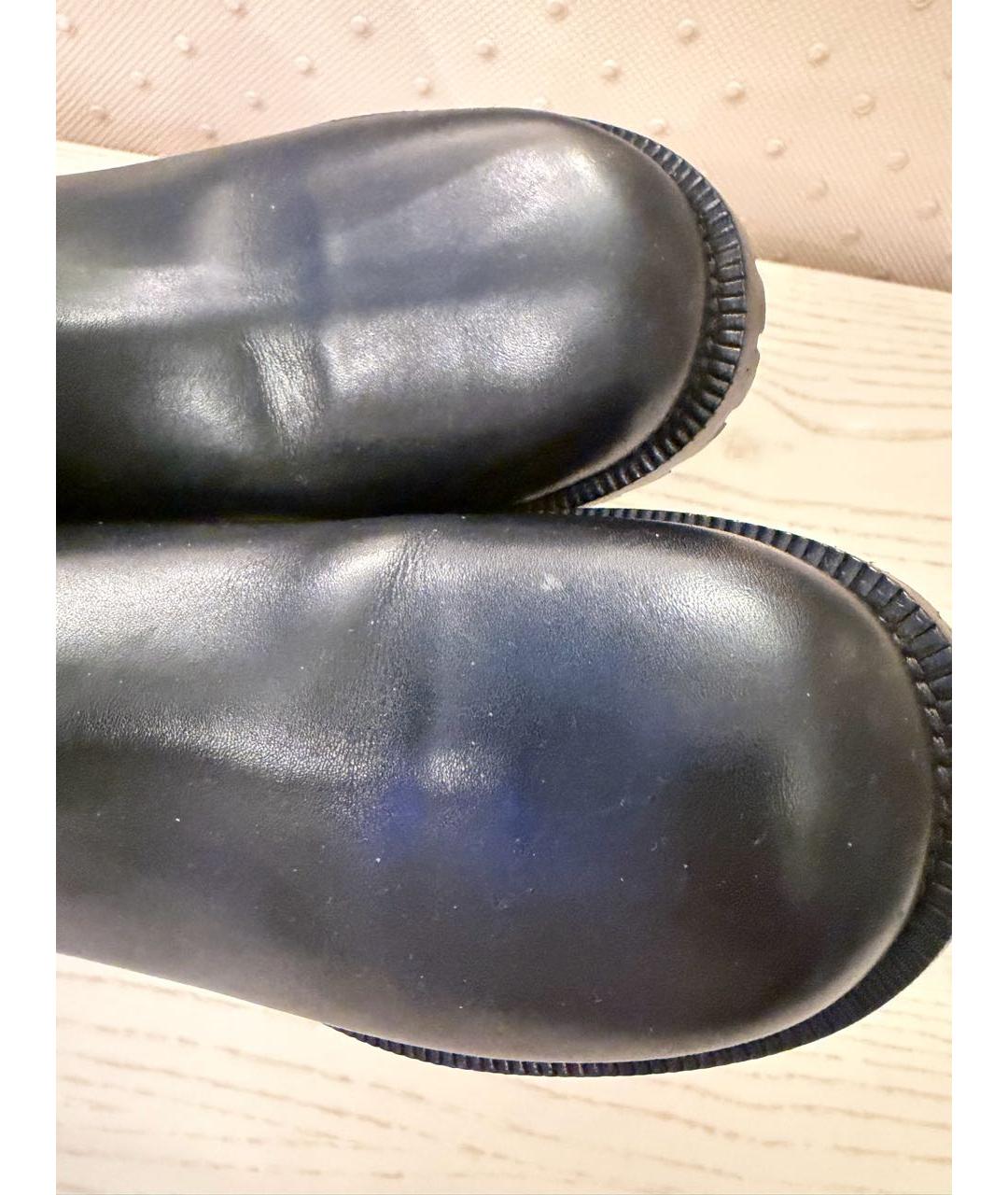 LOUIS VUITTON Черные кожаные полусапоги, фото 3