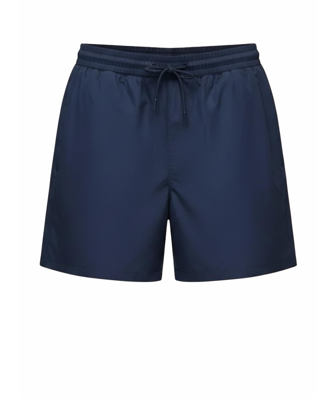 HERMES Темно-синие полиэстеровые шорты, фото 1