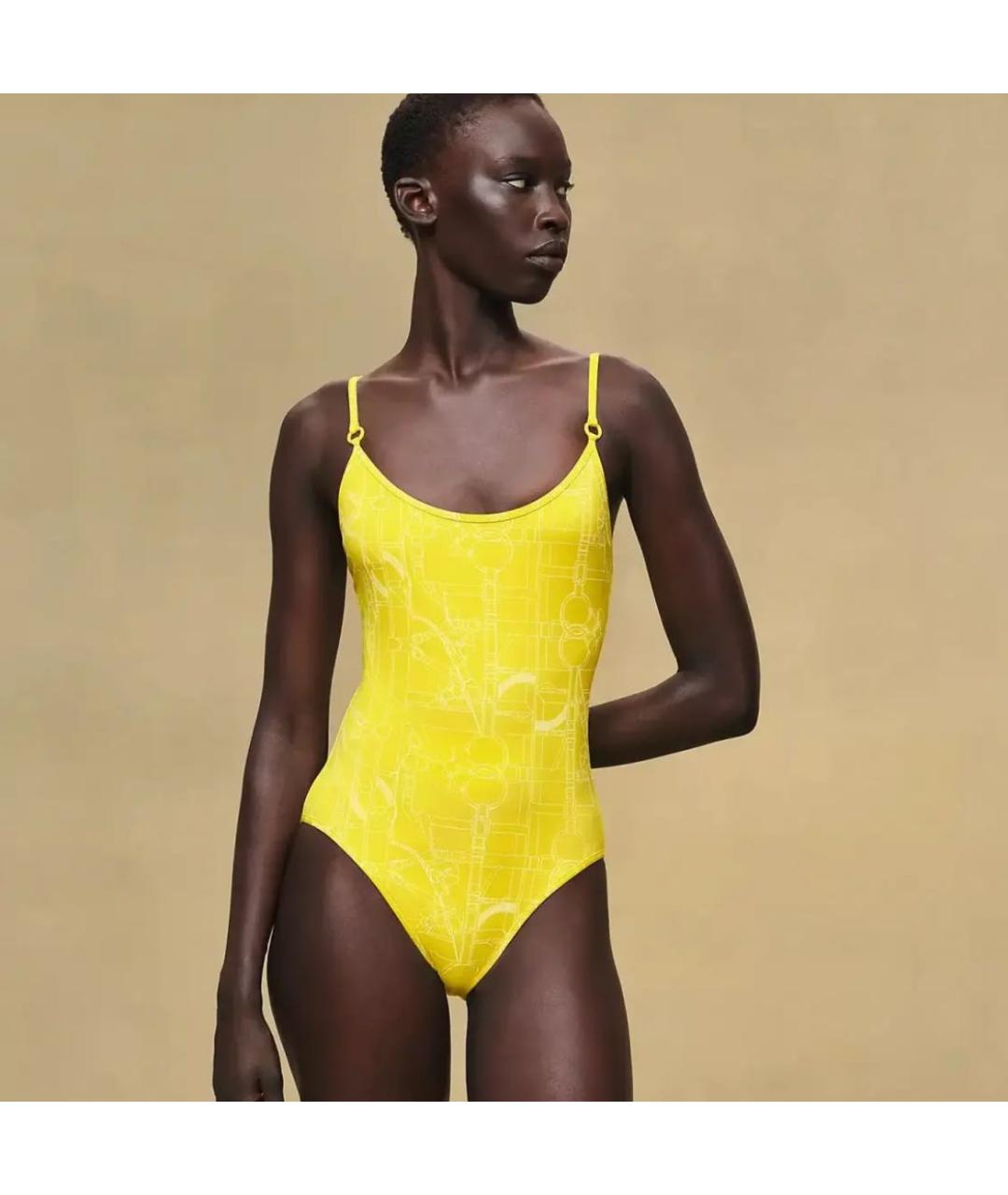 HERMES Желтый синтетический купальник, фото 6