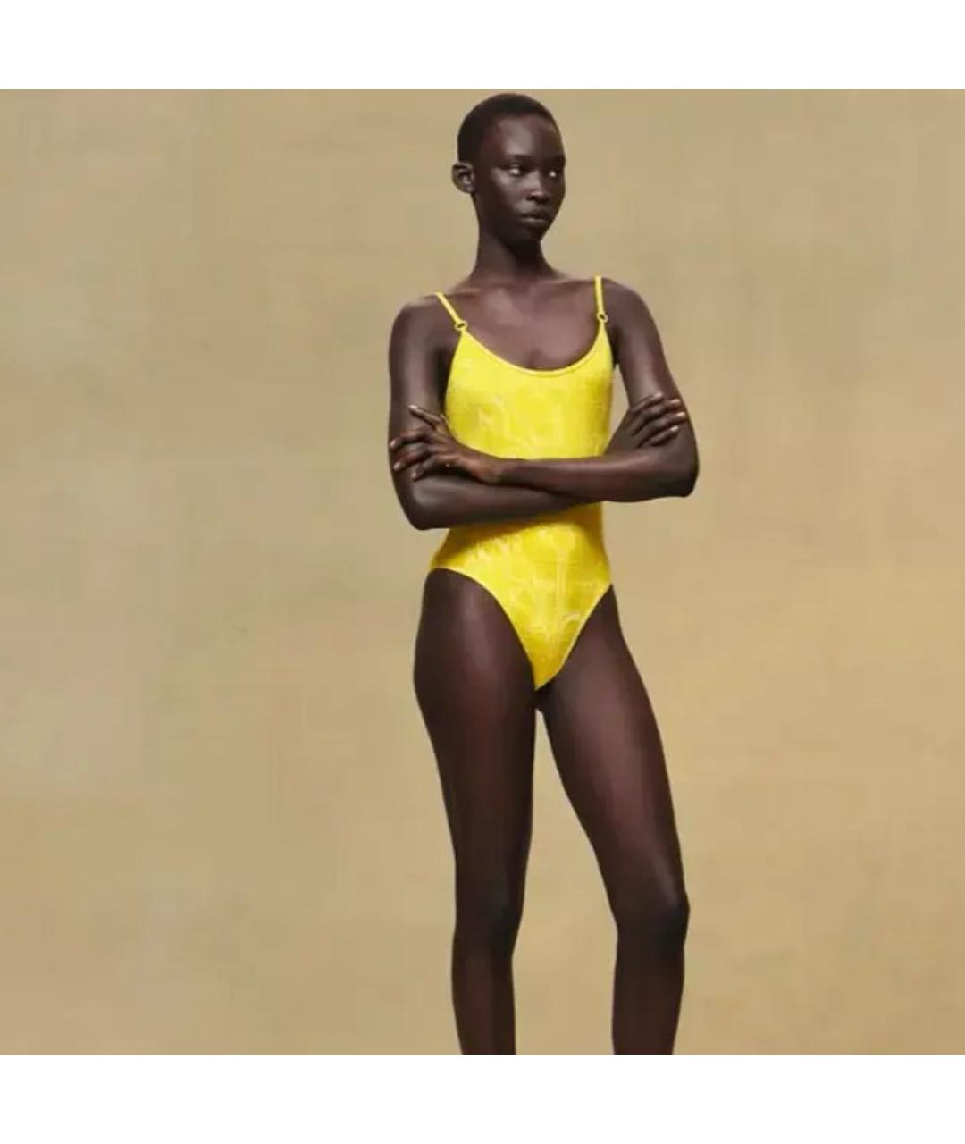 HERMES Желтый синтетический купальник, фото 5