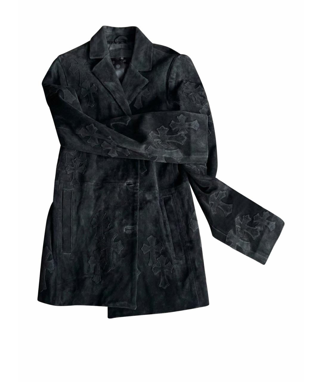 CHROME HEARTS Черный замшевый жакет/пиджак, фото 1