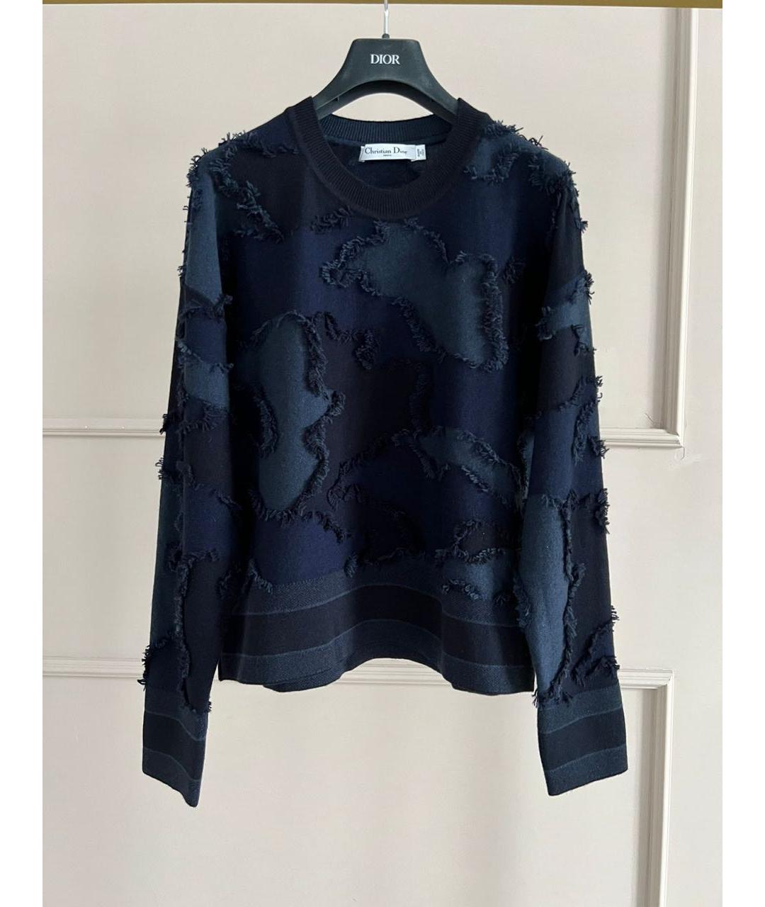 CHRISTIAN DIOR Темно-синий джемпер / свитер, фото 5
