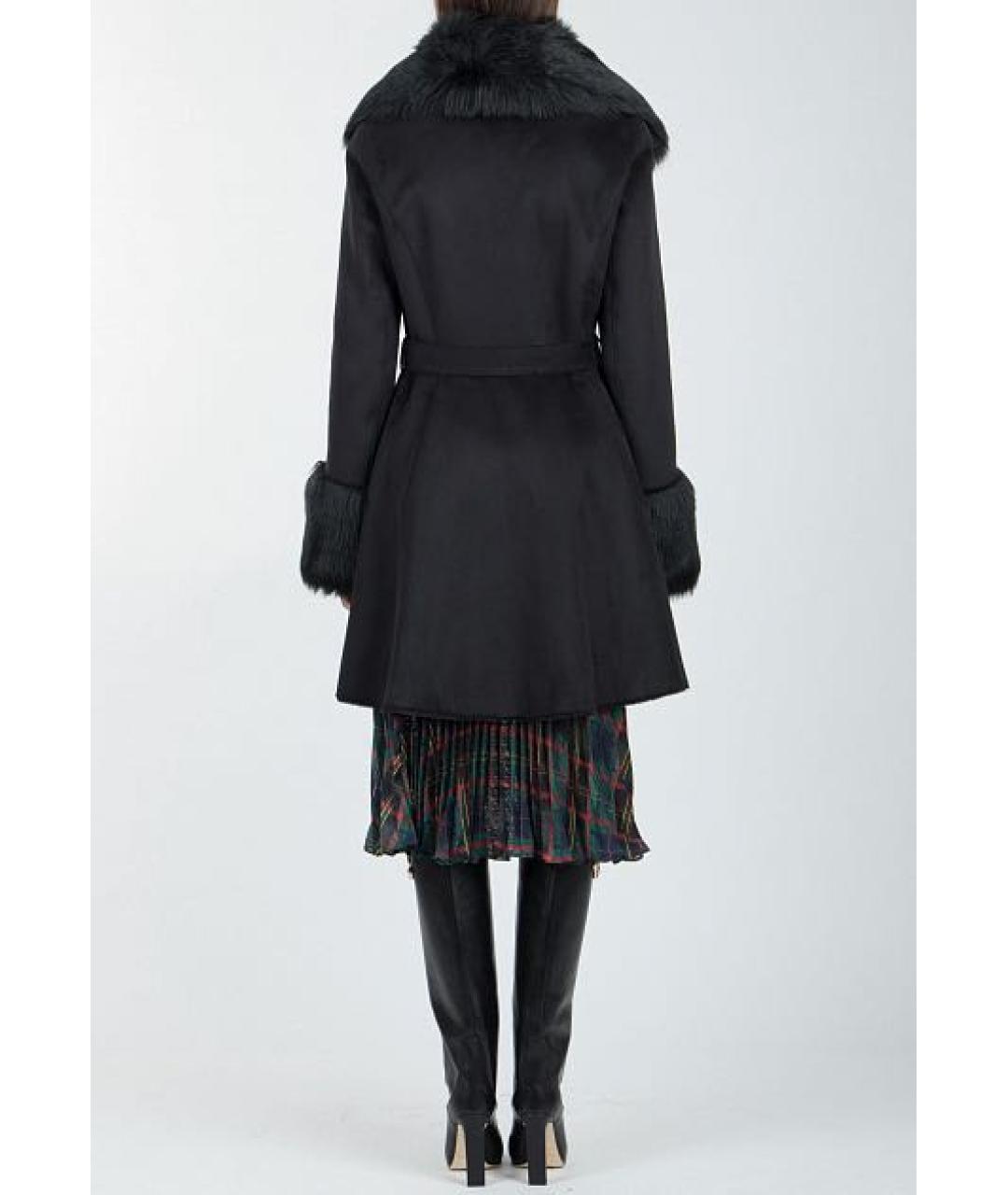 PATRIZIA PEPE Черная полиэстеровая шуба, фото 5