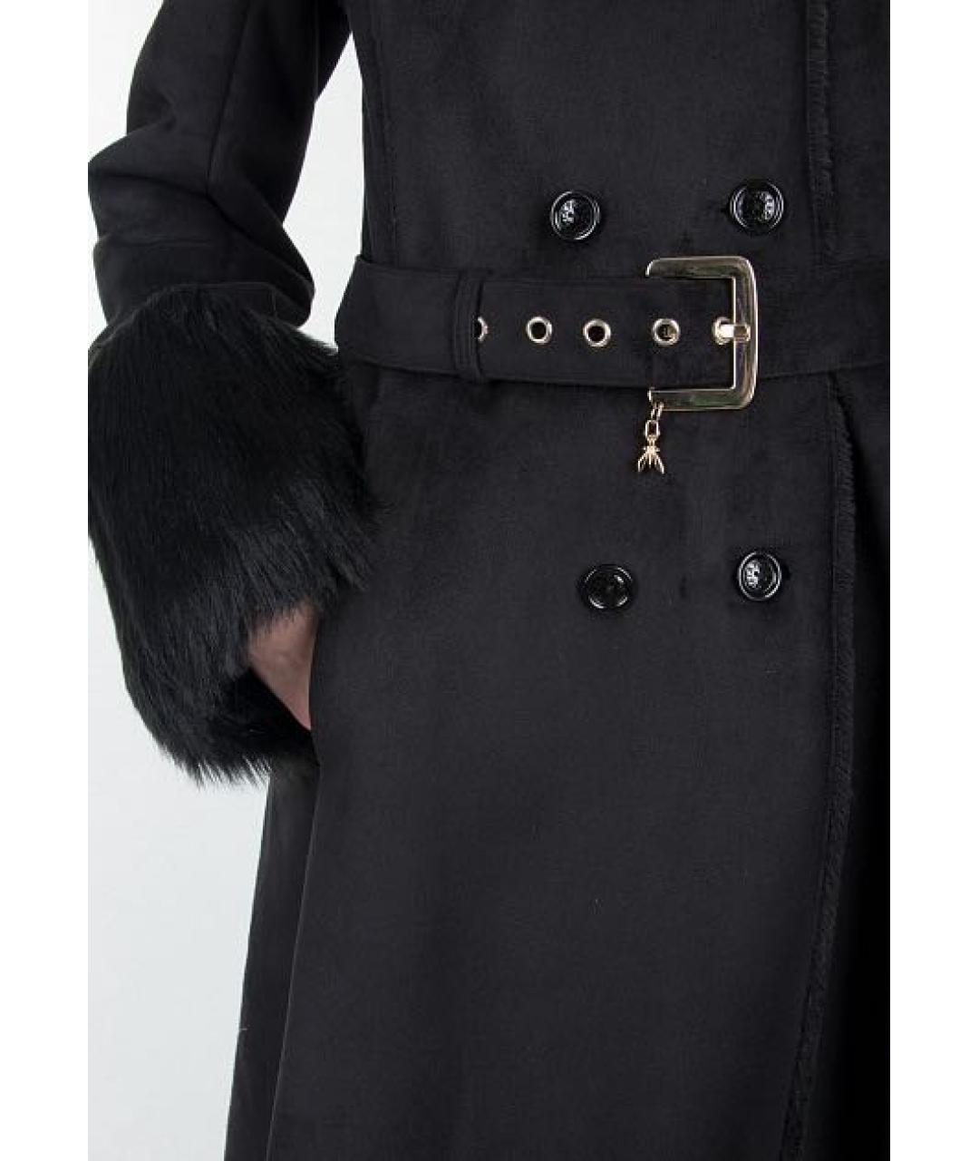 PATRIZIA PEPE Черная полиэстеровая шуба, фото 6