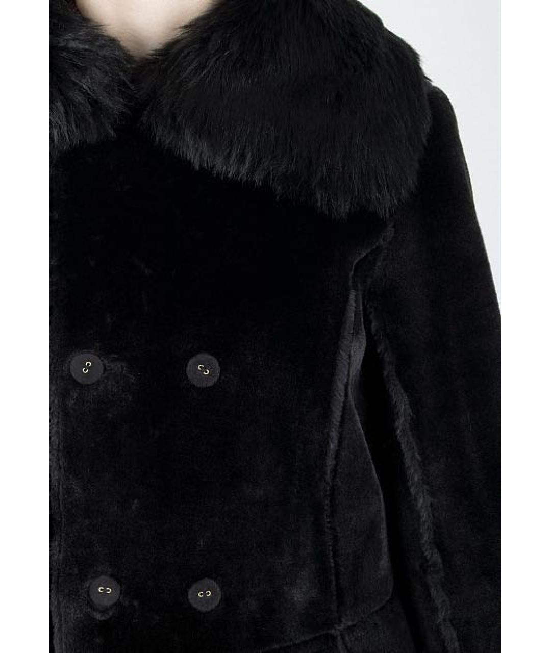 PATRIZIA PEPE Черная полиэстеровая шуба, фото 7