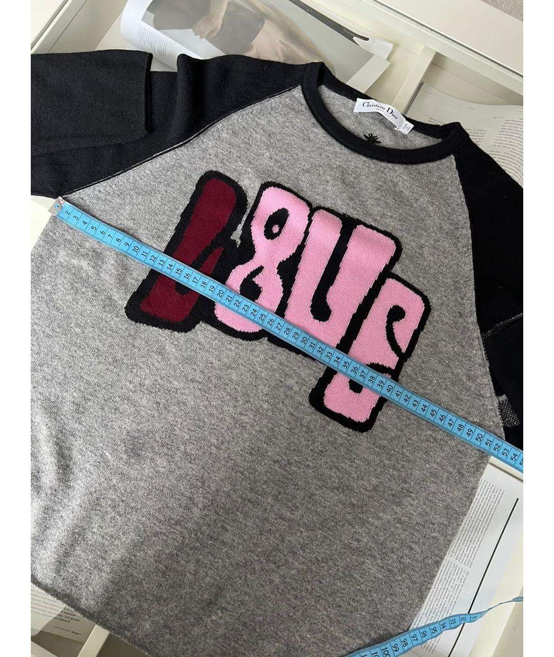 CHRISTIAN DIOR Серый джемпер / свитер, фото 7