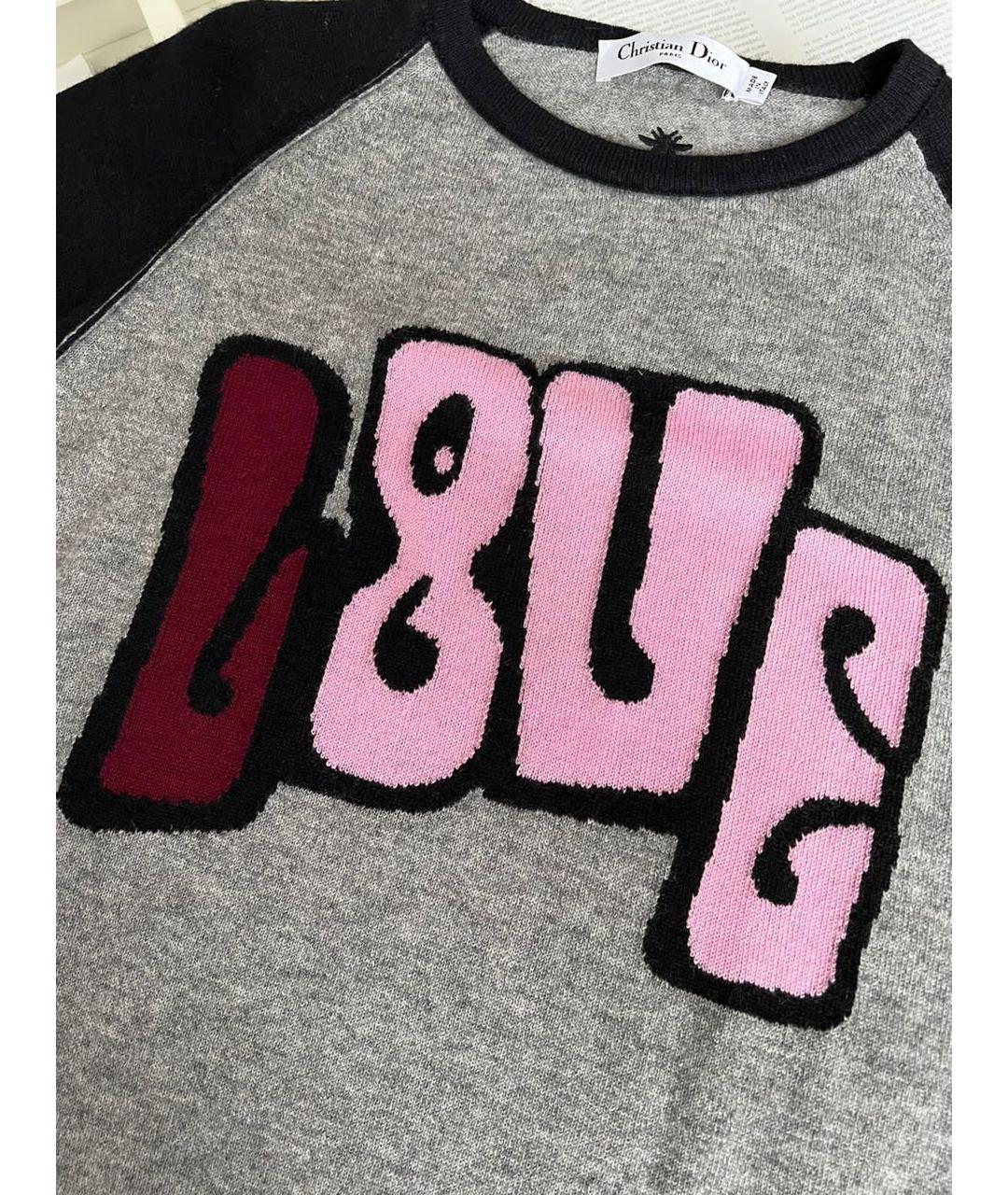 CHRISTIAN DIOR Серый джемпер / свитер, фото 8