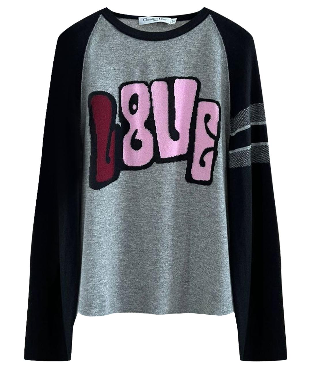 CHRISTIAN DIOR Серый джемпер / свитер, фото 1