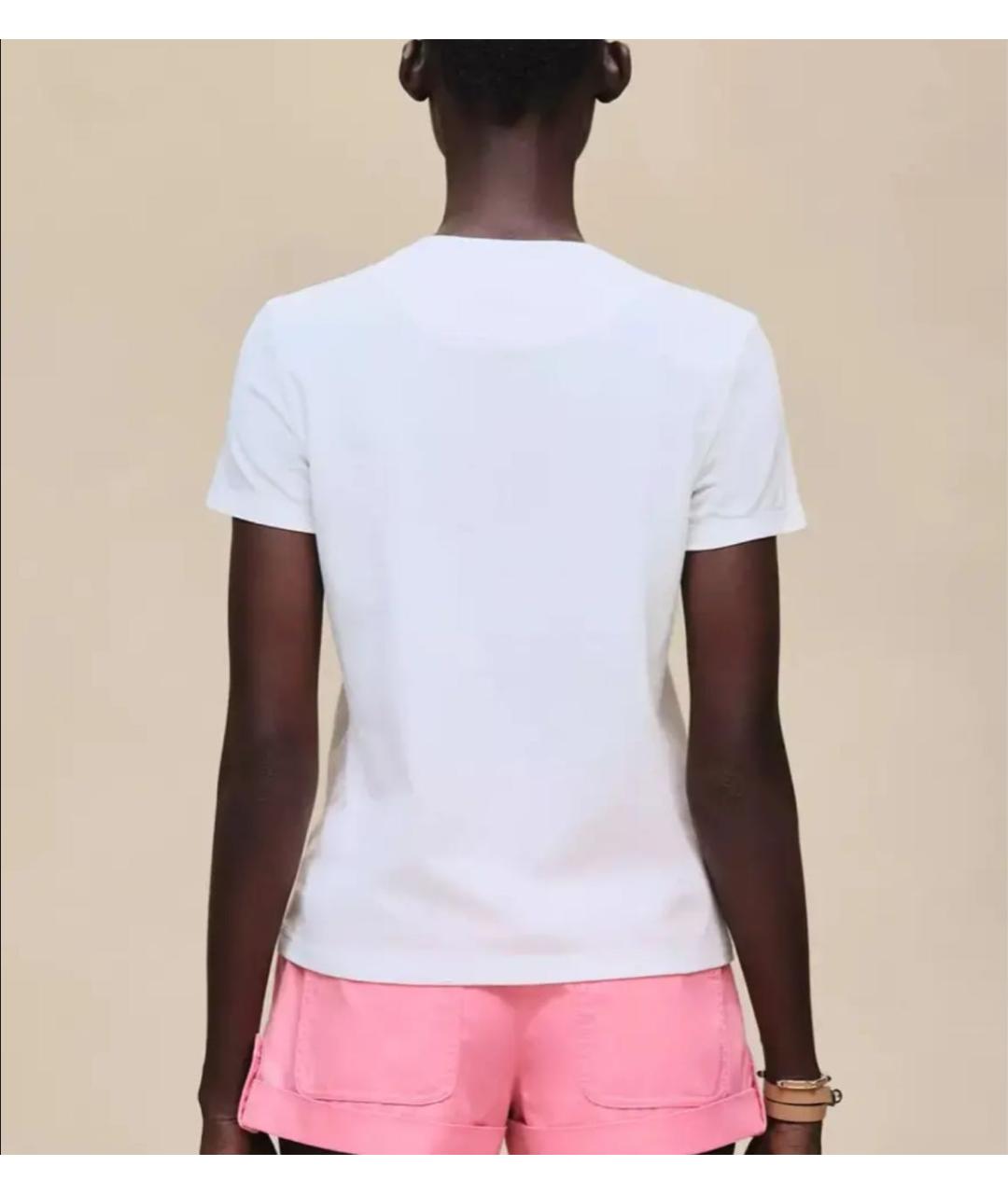 HERMES Белая хлопковая футболка, фото 3