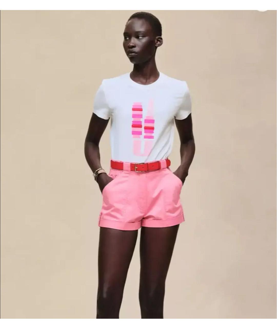 HERMES Белая хлопковая футболка, фото 4