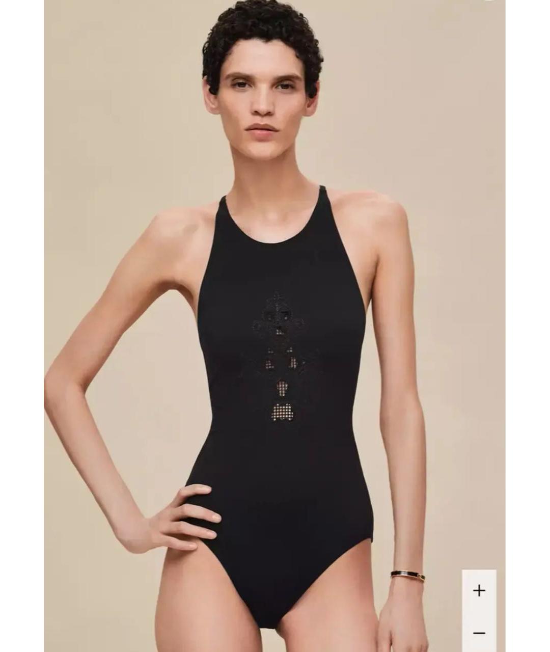 HERMES Черный полиэстеровый купальник, фото 2