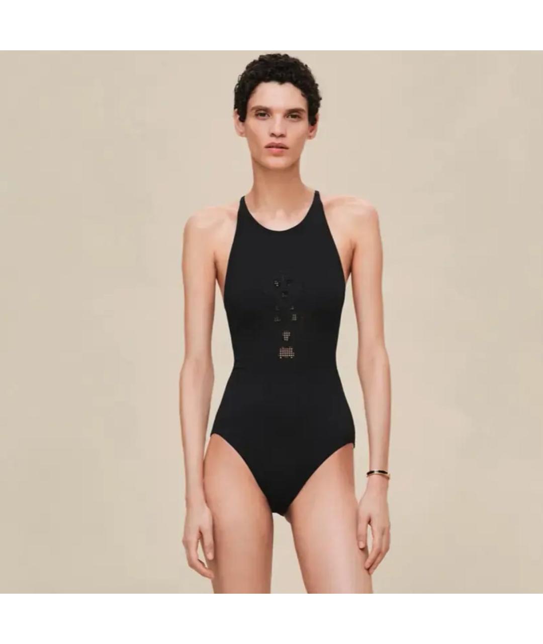 HERMES Черный полиэстеровый купальник, фото 6