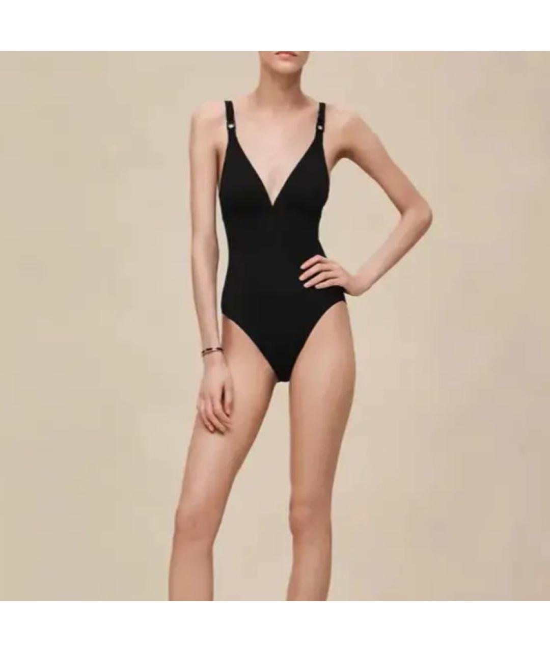 HERMES Черный полиэстеровый купальник, фото 4