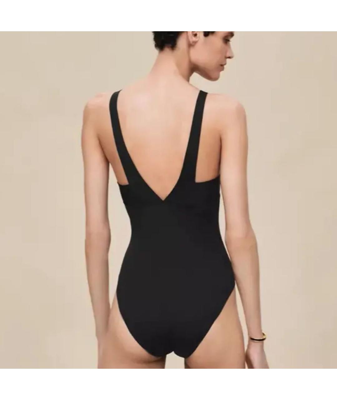 HERMES Черный полиэстеровый купальник, фото 2