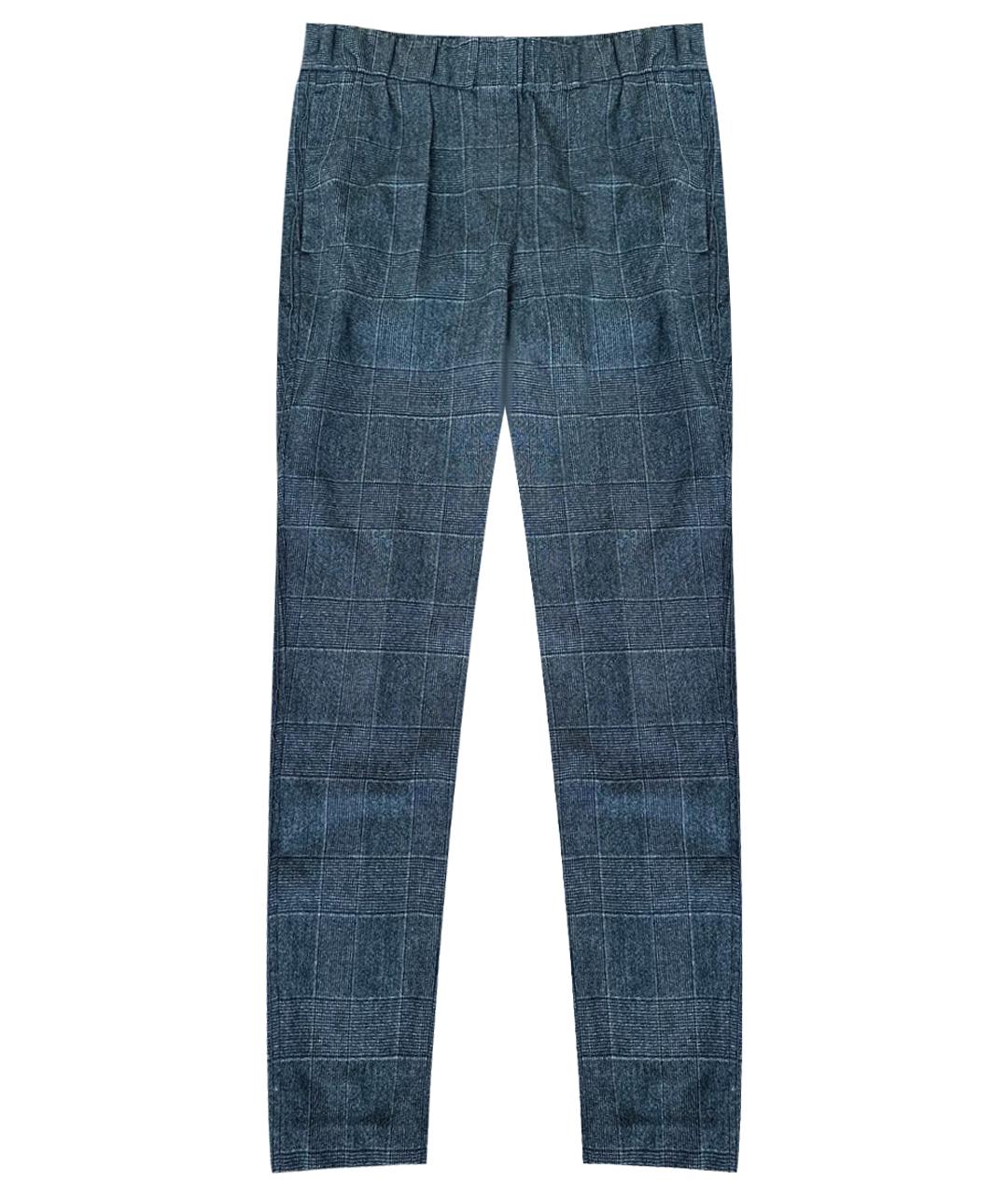 BRUNELLO CUCINELLI Антрацитовые шерстяные брюки узкие, фото 1