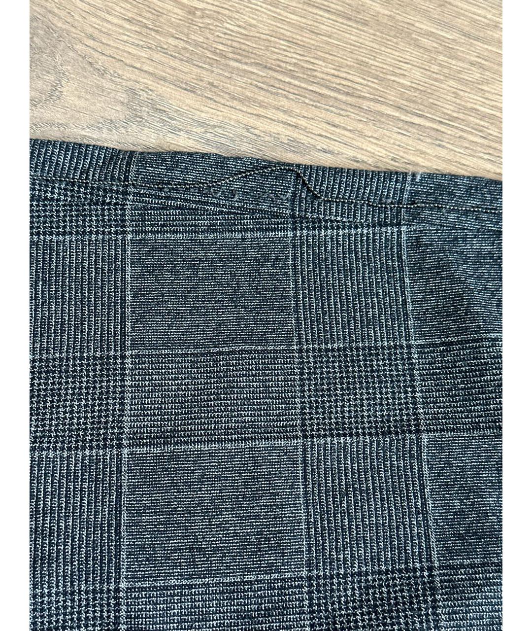 BRUNELLO CUCINELLI Антрацитовые шерстяные брюки узкие, фото 7