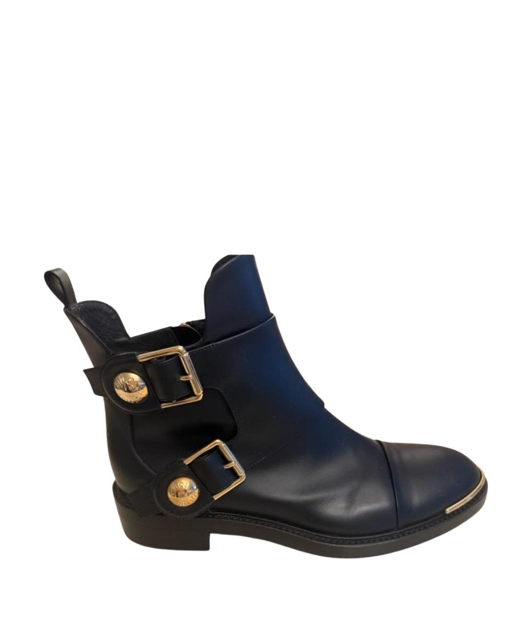 LOUIS VUITTON Черные кожаные ботинки, фото 1