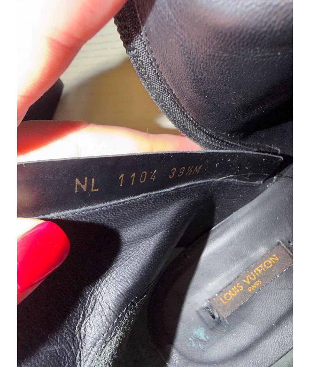 LOUIS VUITTON Черные кожаные ботинки, фото 8