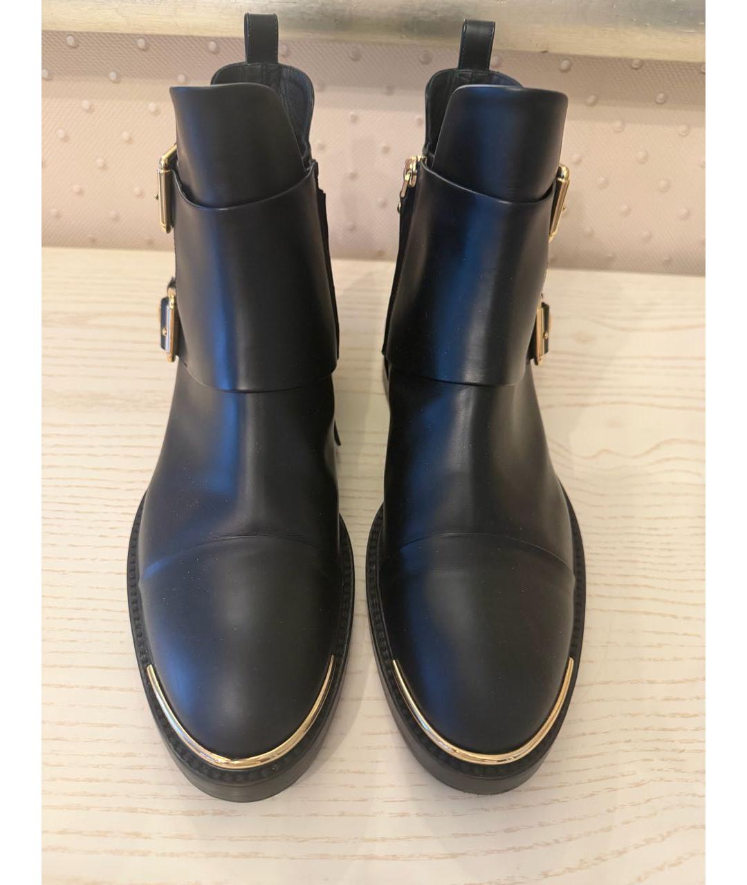 LOUIS VUITTON Черные кожаные ботинки, фото 3
