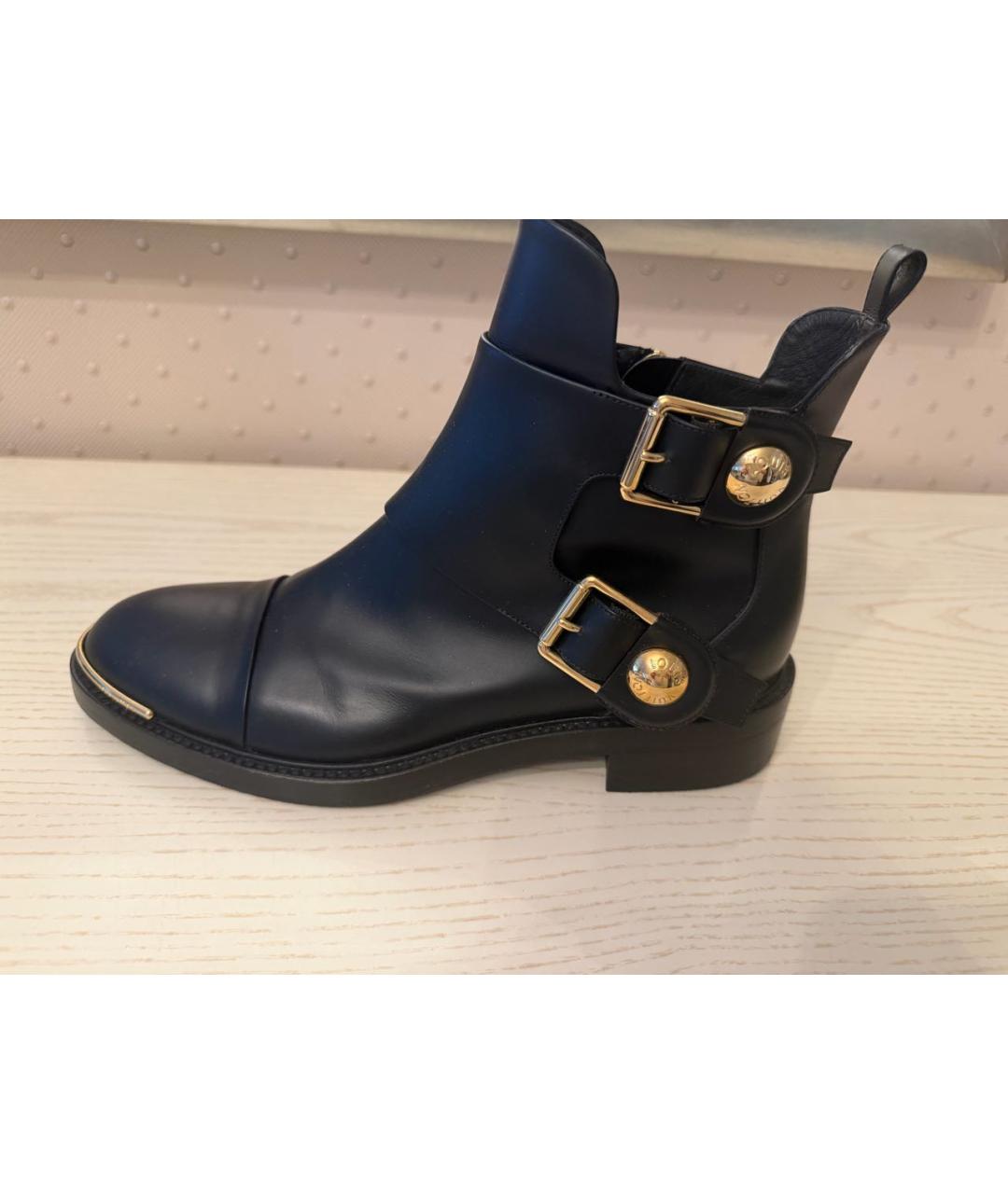 LOUIS VUITTON Черные кожаные ботинки, фото 9