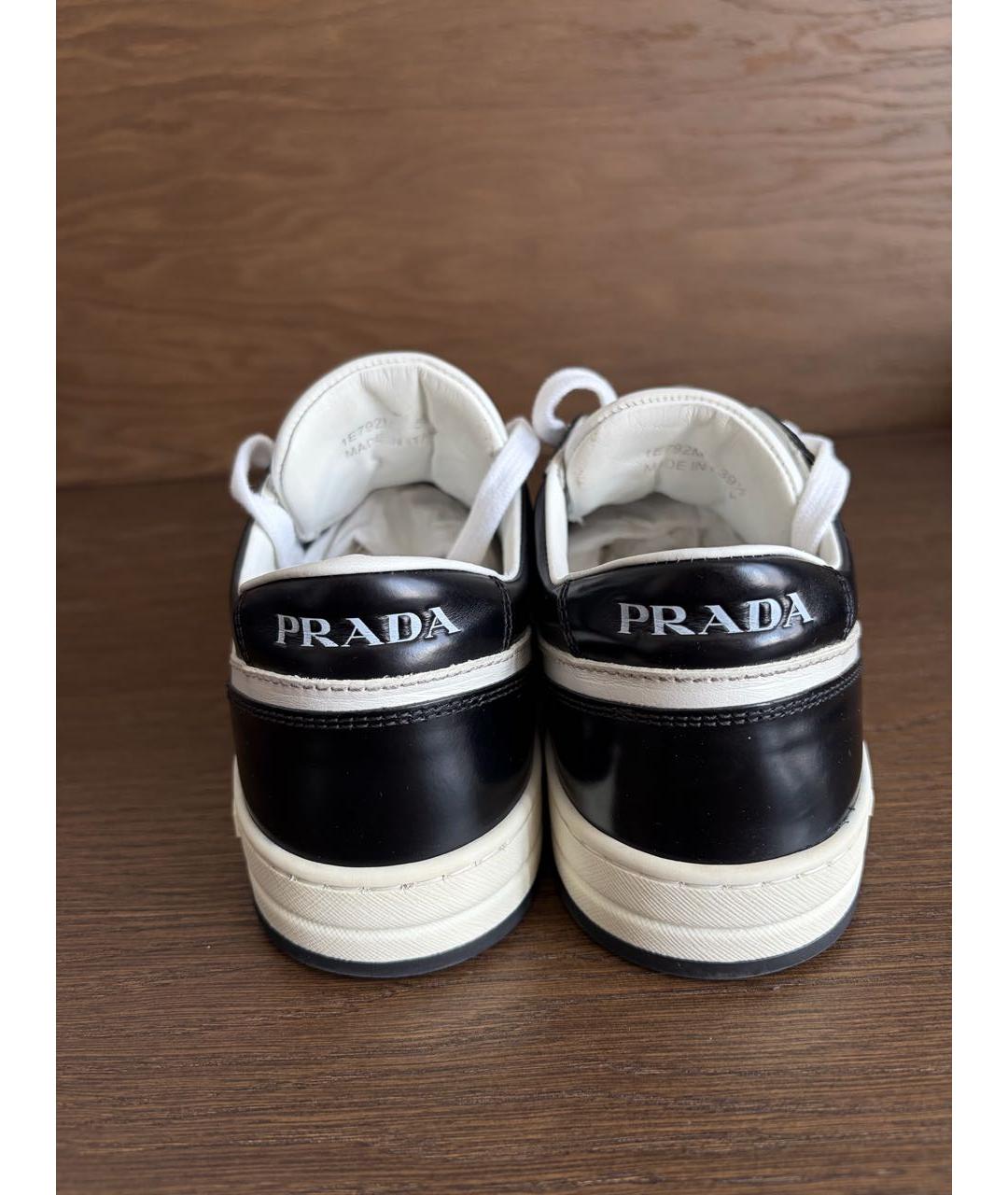 PRADA Белые кожаные кеды, фото 4