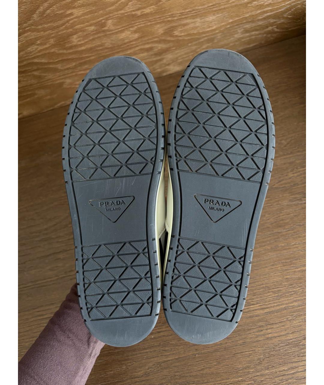 PRADA Белые кожаные кеды, фото 6