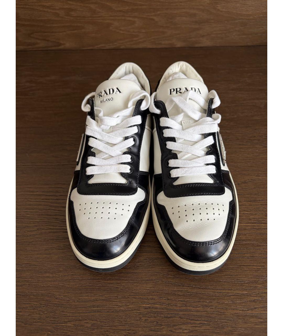 PRADA Белые кожаные кеды, фото 2