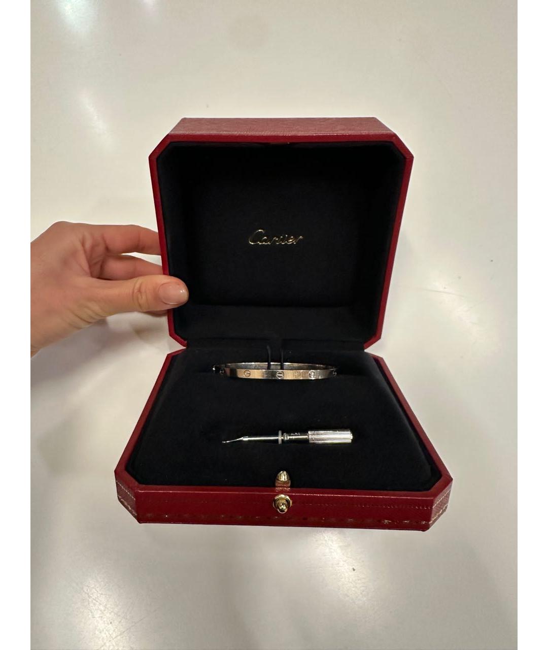 CARTIER Серебрянный браслет из белого золота, фото 5