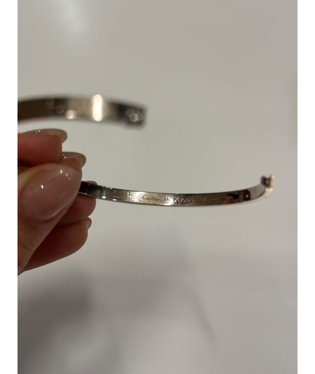 CARTIER Серебрянный браслет из белого золота, фото 3