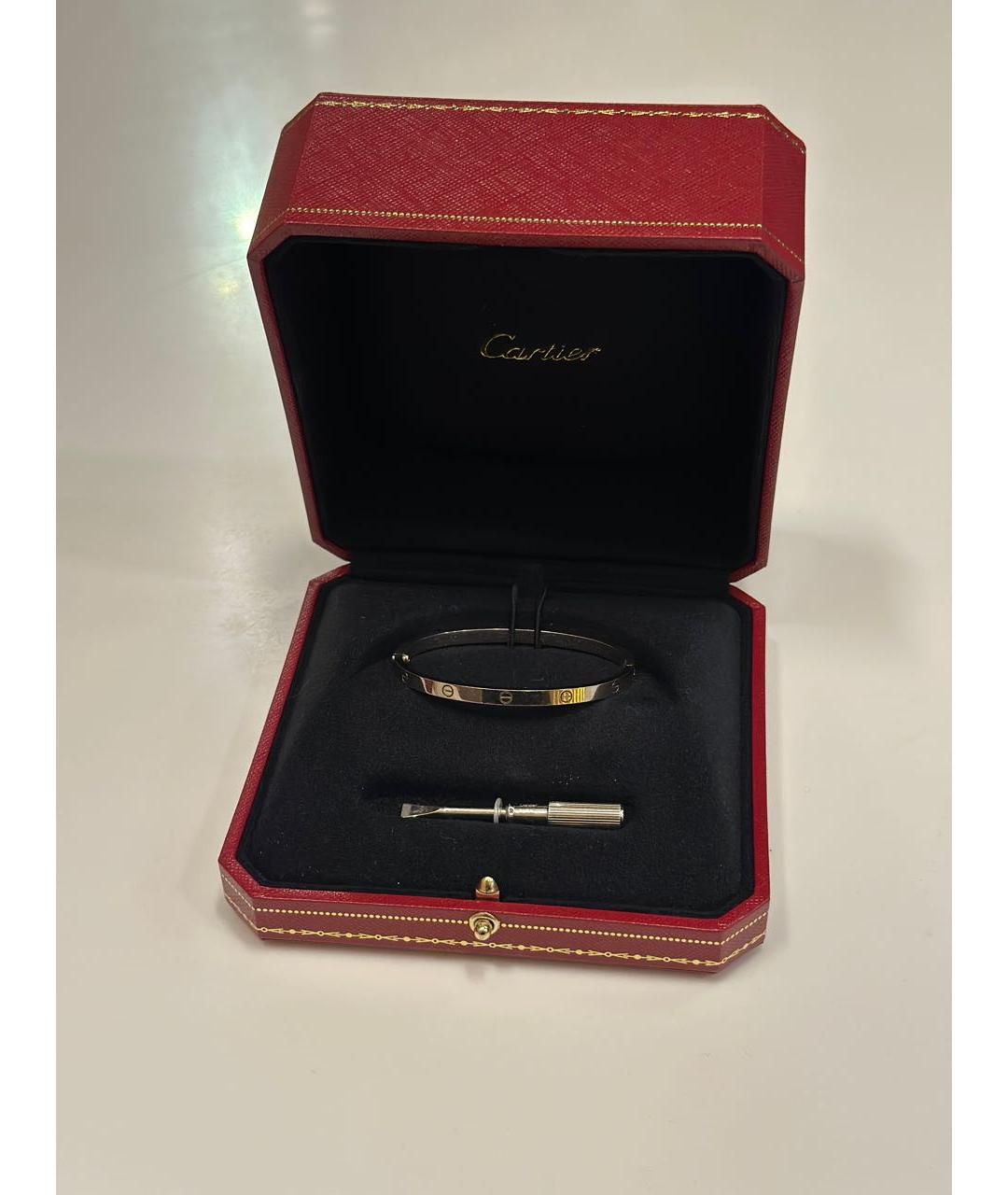 CARTIER Серебрянный браслет из белого золота, фото 2