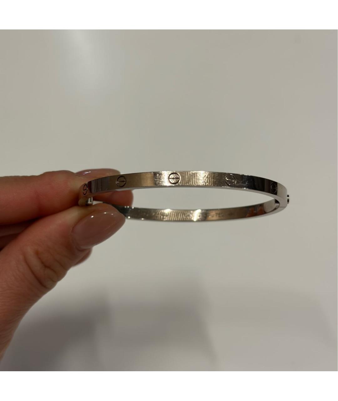 CARTIER Серебрянный браслет из белого золота, фото 8