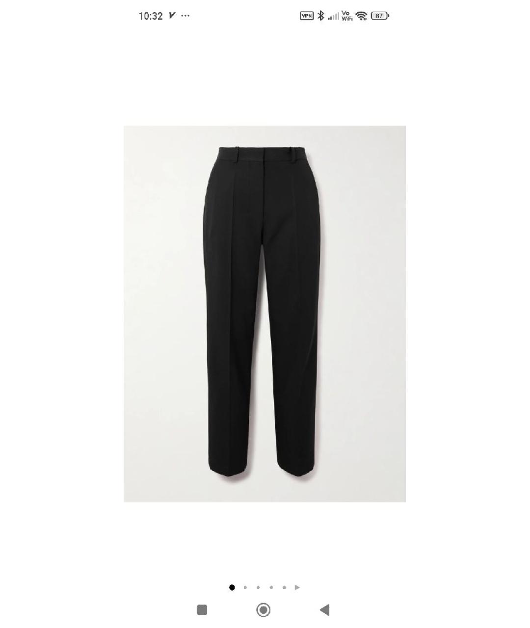 JACQUEMUS Черные хлопковые прямые брюки, фото 9