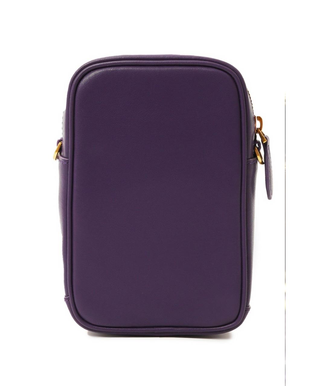 PINKO Фиолетовая кожаная сумка через плечо, фото 8