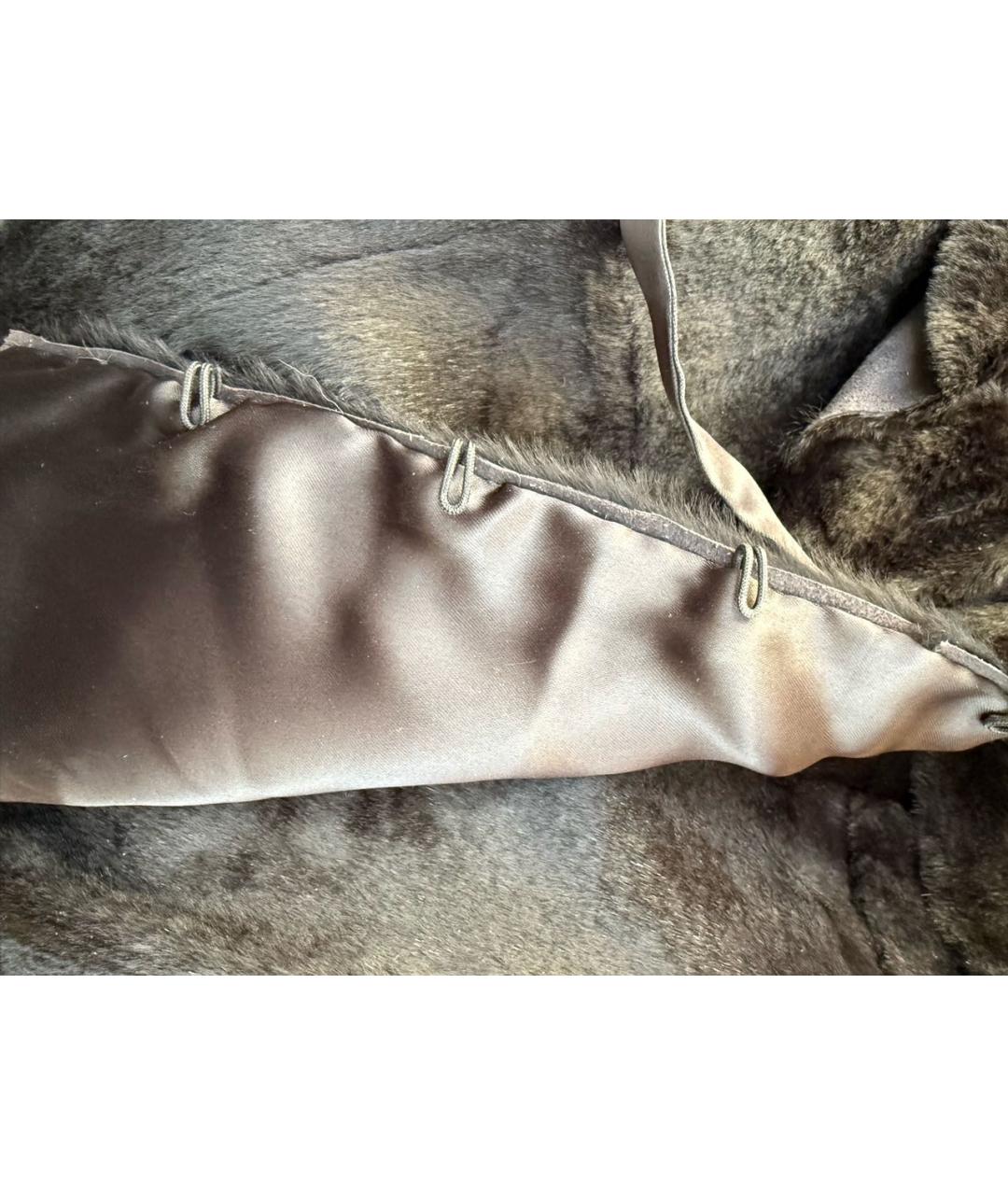 ARMANI COLLEZIONI Черный меховой жакет/пиджак, фото 6