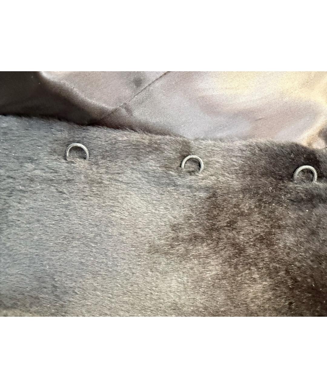 ARMANI COLLEZIONI Черный меховой жакет/пиджак, фото 5