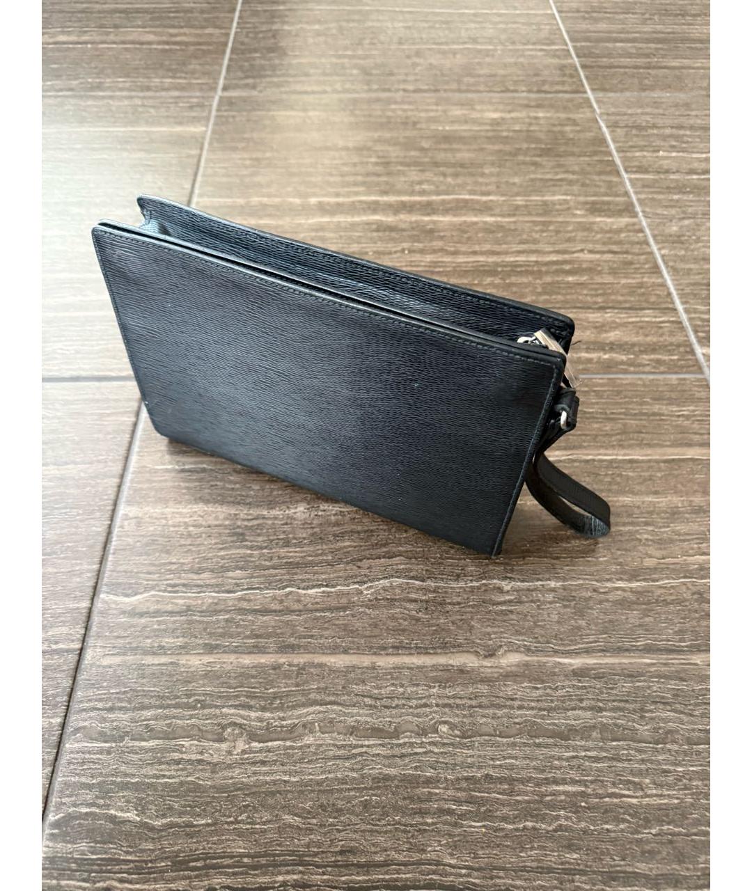 DUPONT Черная кожаная барсетка, фото 3