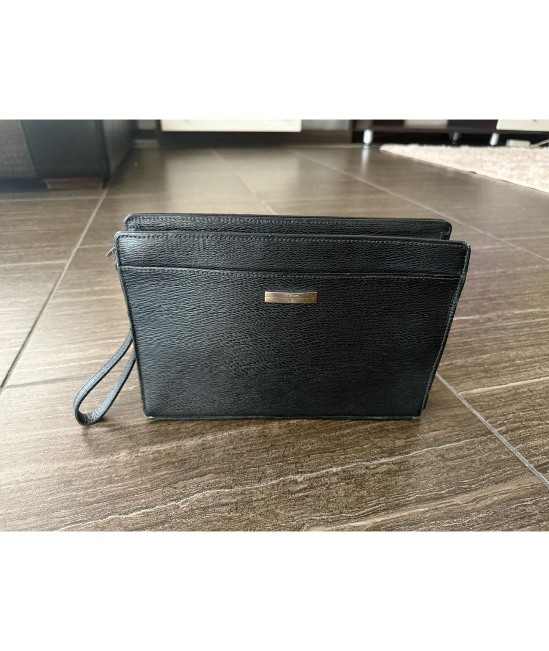 DUPONT Черная кожаная барсетка, фото 5